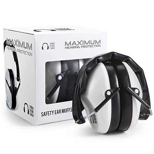 Pro For Sho 34dB NRR Hearing Protection Ear Muffs – Highest NRR Compact Design Ear Protection for Loud Events & Sensory Use