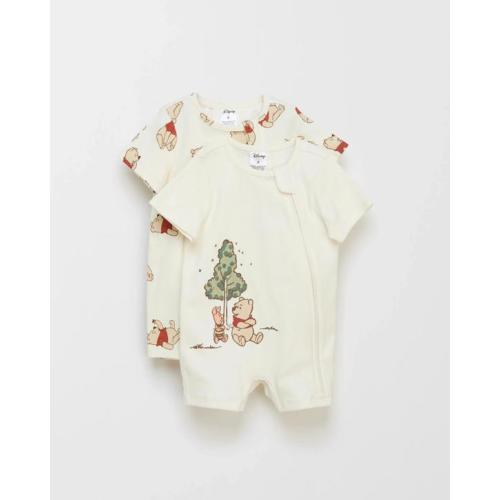 Disney Organic Cotton Baby Rib Romper 2 Pack