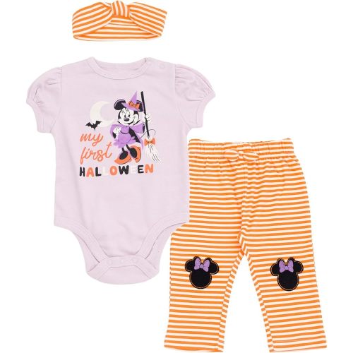 Disney Baby Girls' Halloween Bodysuit and Pants Set Newborn to Infant
