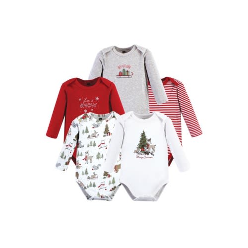 Cotton Long-Sleeve Bodysuits 5-Pack, 6-9M
- Only 1 left