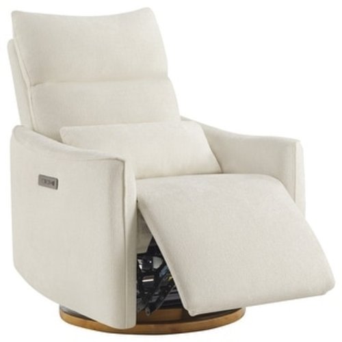 Power Swivel Recliner Chair Dual-Motor Nursery Glider with Lumber Pillow