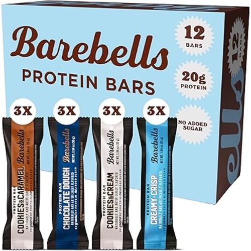 Barebells Protein Bars People's Choice Variety Pack – 12 Bars, Nutritious Snacks with 20g of High Protein - Chocolate Treat with 1g of Total Sugars - Perfect on The Go Breakfast Bars