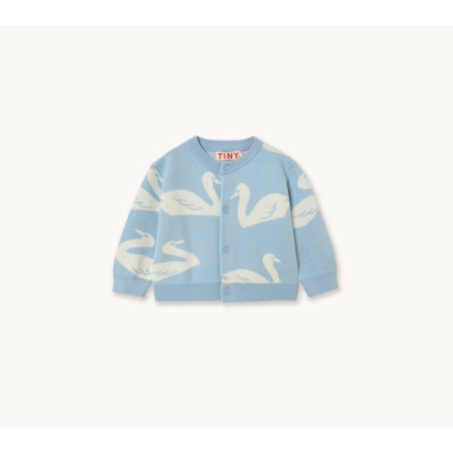 BIG SWANS BABY CARDIGAN washed blue | TINY