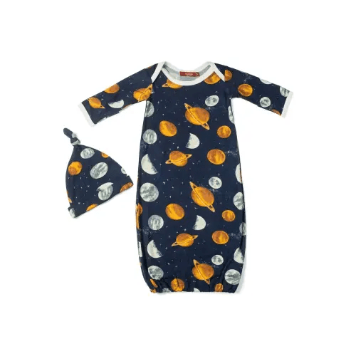 Milkbarn Newborn Gown & Hat Set | Planets