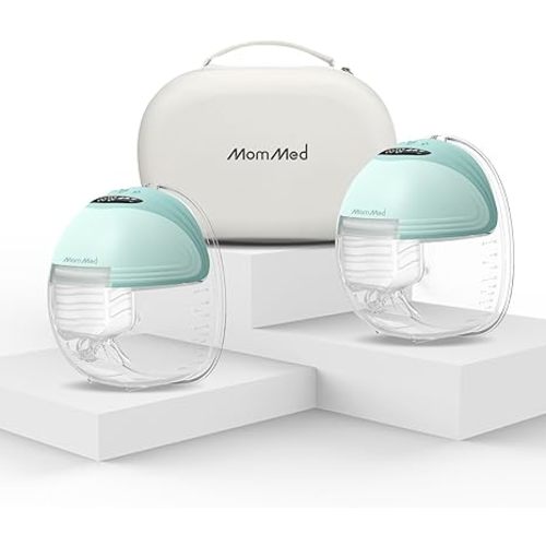 Wearable Breast Pumps (Model S21), Lightweight Rechargeable Electric Breast Pump with 3 Modes & 12 Suction Levels, Portable Breastfeeding Device with Carrying Case