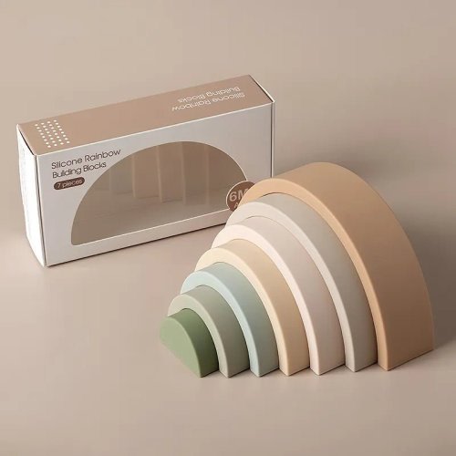 Silicone Pastel Rainbow Stacker