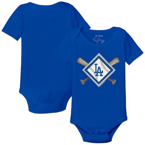 Infant Los Angeles Dodgers Tiny Turnip Royal Diamond Cross Bats Bodysuit