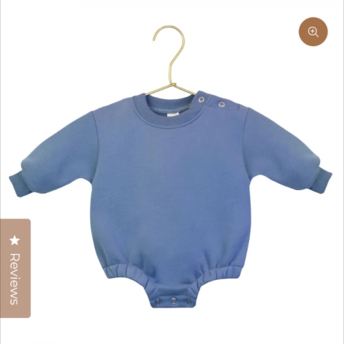 Sweatshirt Romper - Cadet