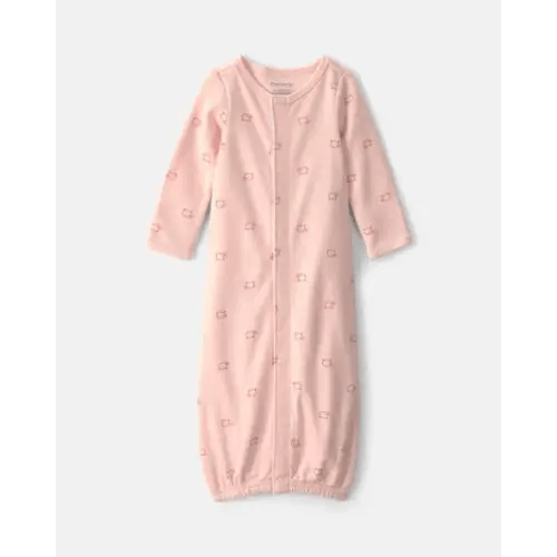 Baby Girl Sheep Long-Sleeve Sleeper Gown - Pink | Carter's