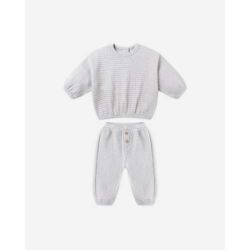 Textured Sweat Set || Frost – Quincy Mae