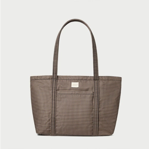 Mira Brown/Black Check Everyday Tote | Totes | Handbags