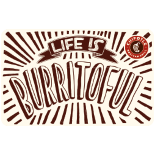 Chipotle | Physical Gift Card | Choose Design