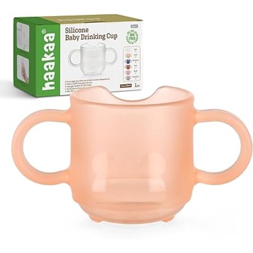 haakaa Silicone Baby Training Cup, Toddler Learning Open Cup for Baby 6 Months+, Drop-Proof BPA Free, 5 Ounce