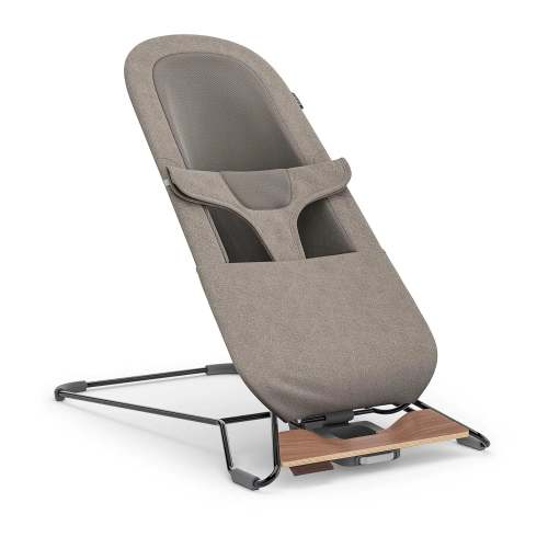 Mira 2-in-1 Bouncer and Seat -Taupe Melange/Black Chrome/Walnut Wood