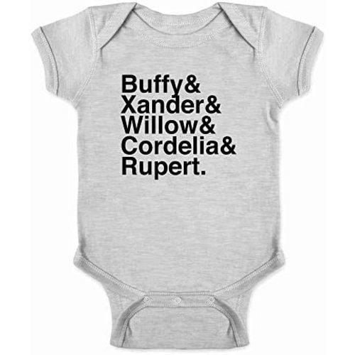 Pop Threads Buffy & Xander & Willow & Cordelia & Rupert. 90s Infant Baby Boy Girl Bodysuit