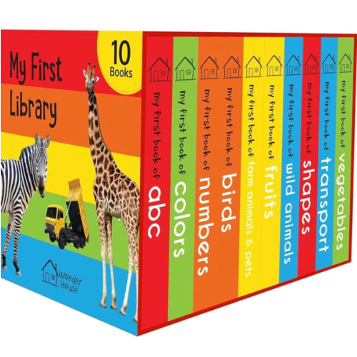 My First Library: Boxset of 10 Board Books for Kids