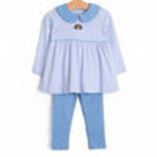 Beagle Blue Pima Embroidered Legging Set, Blue – Stitchy Fish