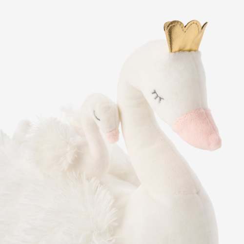 Mama + Baby Swan Plush Toy Set