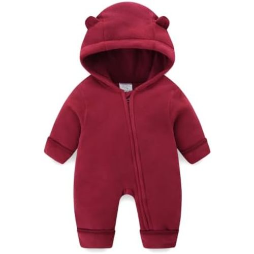 Babymine Cute Newborn Baby Girls Boys Bear Clothes Winter Snowsuit Outfits
