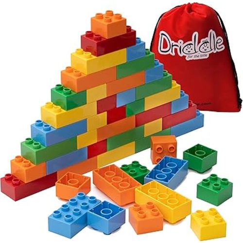 Big Building Blocks for Kids - STEM Toy - Classic Large Building Bricks - Compatible with All Major Brands - for Children All Ages - 50 Pieces