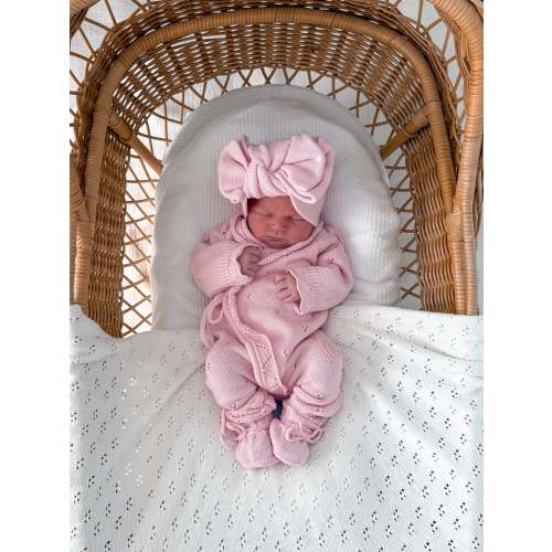 Dahlia Full Length Pointelle Romper - Fairy Floss
