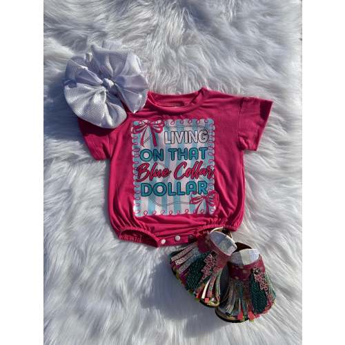 Blue Collar Dollar Bubble Romper
