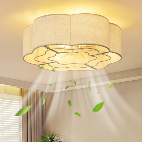 Mercer41 19.3'' Boho Caged Ceiling Fan with Fabric Shades, Light Kit and Remote Control & Reviews | Wayfair