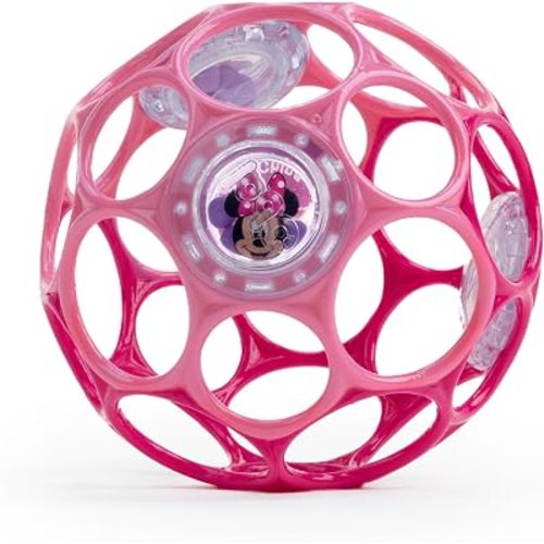 Disney Baby Minnie Mouse Oball Easy Grasp Rattle Along Buddy Infant Toy in Pink, Age Newborn and up