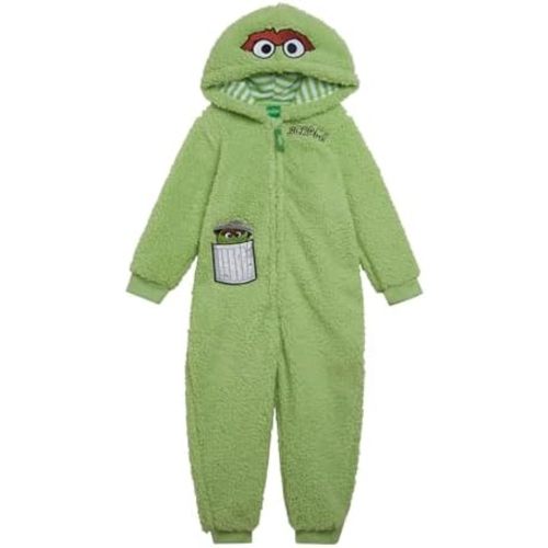 Sesame Street Cozy Sherpa Zip Up Cosplay Costume Coverall Newborn to Toddler Sizes (Newborn - 4T)