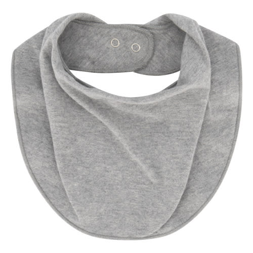 Organic Cotton Bib Grey Gray Label Design Baby