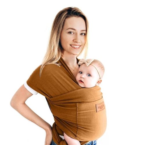 Baby Wrap Carrier - Premium Cotton Baby Carrier Wrap for Newborn to Toddler- Infant Carrier- Baby Holder One Size Fits All with Front Pocket by Max&so