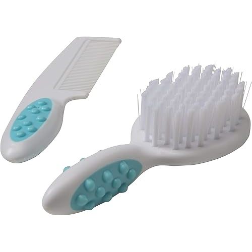 Safety 1st Soft Grip Brush & Comb - Arctic Blue