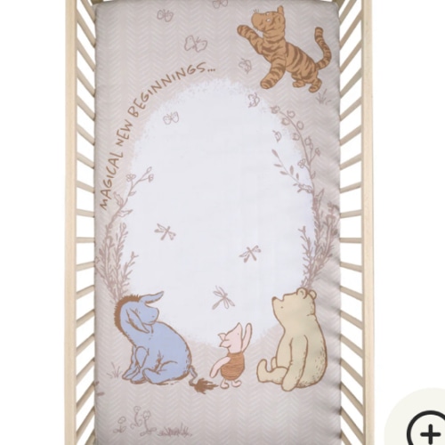Pooh Bear & Pals Cotton Fitted Crib Sheet