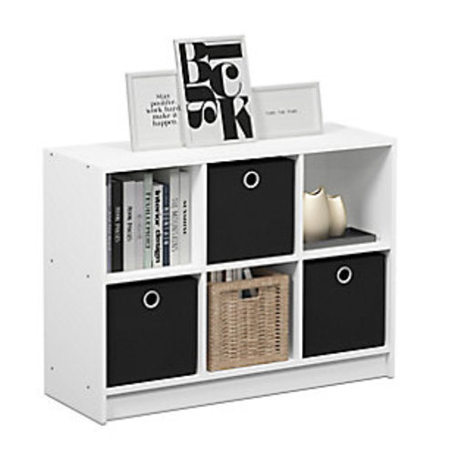 Furinno Basic Bookcase Storage with Bins