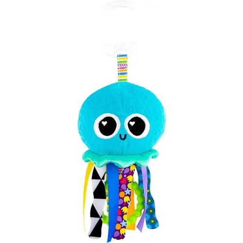 Lamaze Clip On Car Seat and Stroller Toy - Sprinkles The Jellyfish - Tactile Travel Toys for Sensory Development - Baby Sensory Toys - Ages 0 Months and Up
