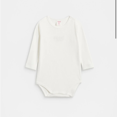 Core Rib Logo Bodysuit | Canvas | Seed Heritage
