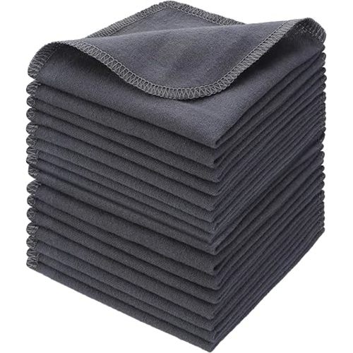 SmoothNovelty 48 Pcs Flannel Cloth Baby Wipes Reusable Baby Wipe Soft Natural Unbleached Face Wipes for Cloth Diapers