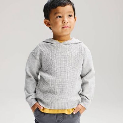 Toddler Boys’ Varsity Hoodie - Cat & Jack™ Heather Gray 18M