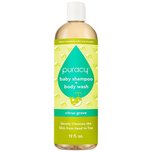 Puracy Shampoo & Body Wash for Children, Gently Scented Natural Baby Wash for Sensitive Skin, Plant-Based Baby Shampoo and Daily Bath Soap, Nourishes & Protects, 12 Ounce