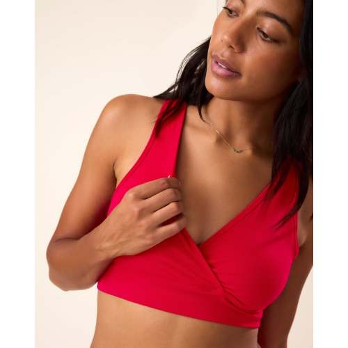 French Terry Racerback Nursing & Sleep Bra | Red - Kindred Bravely