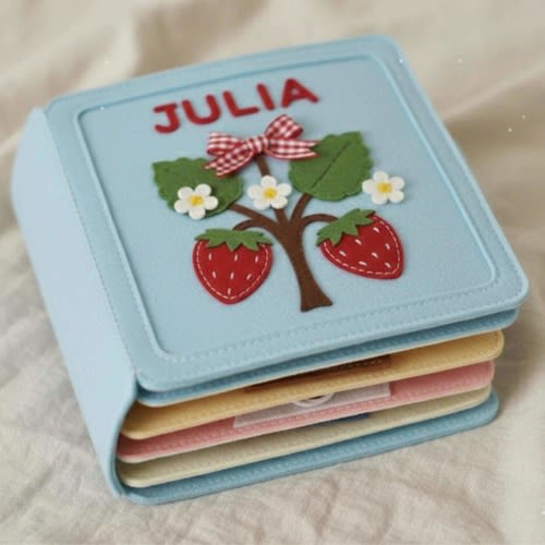 Personalized Christmas gift for baby, Handmade felt quiet book, Customized soft Montessori-inspired toy, First birthday present, Busy book