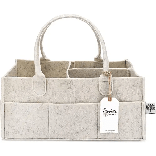 Parker Baby Diaper Caddy - Large, White