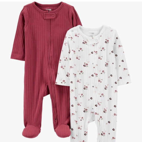 Simple Joys by Carter's Baby Boys' 2-pack 2-way Zip Textured Sleep and Play