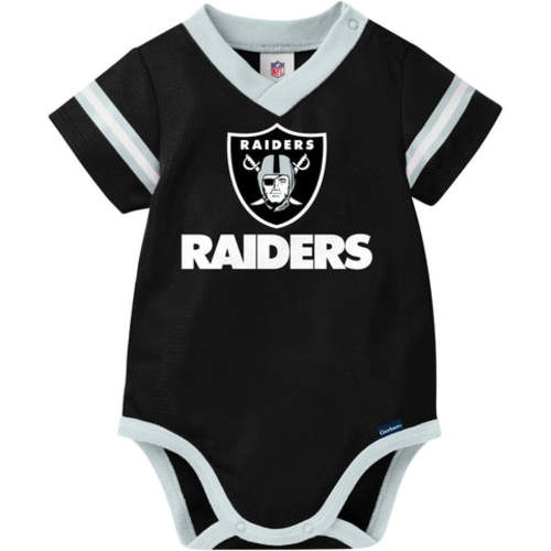 Baby Boys Las Vegas Raiders Jersey Short Sleeve Bodysuit