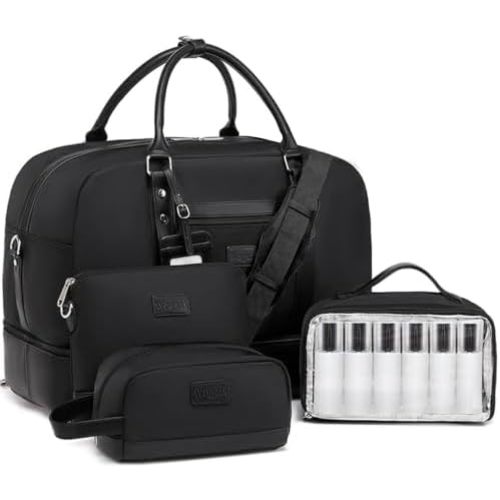 4PCS Weekender Bags for Women Large Overnight Weekend Travel Duffel Bags