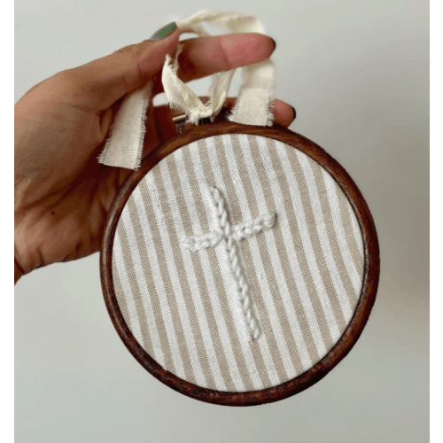 Hand Embroidered Cross Hoop, 4 Inch, Loop - Etsy
