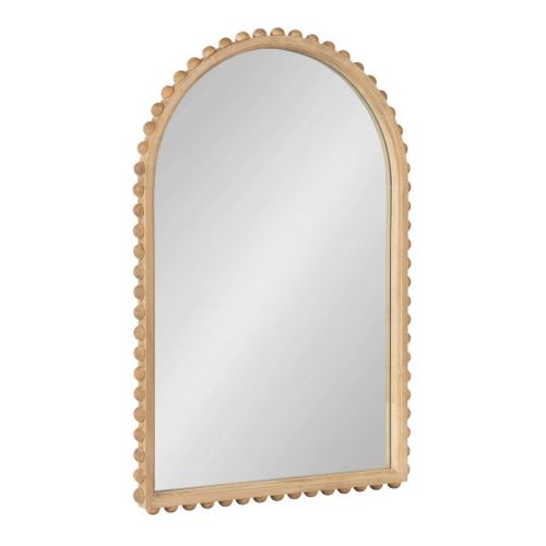 Kate & Laurel All Things Decor&nbsp;20"x30" Beadbrook Arched Wall Mirror Natural