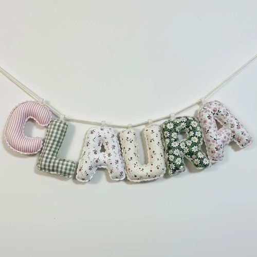 Custom Handmade Puffed Name Banner – Custom Nursery Wall Decor