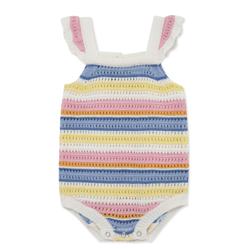 Fun Striped Pointelle Knit Bubble