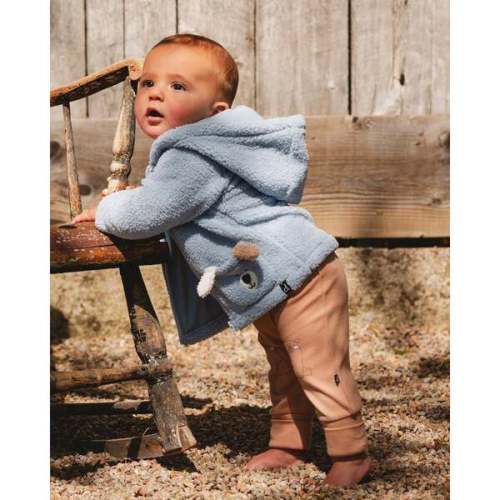 Organic Cotton Evolutive Pants Beige Printed Dogs, Beige Dog Print - Deux par Deux | Maisonette